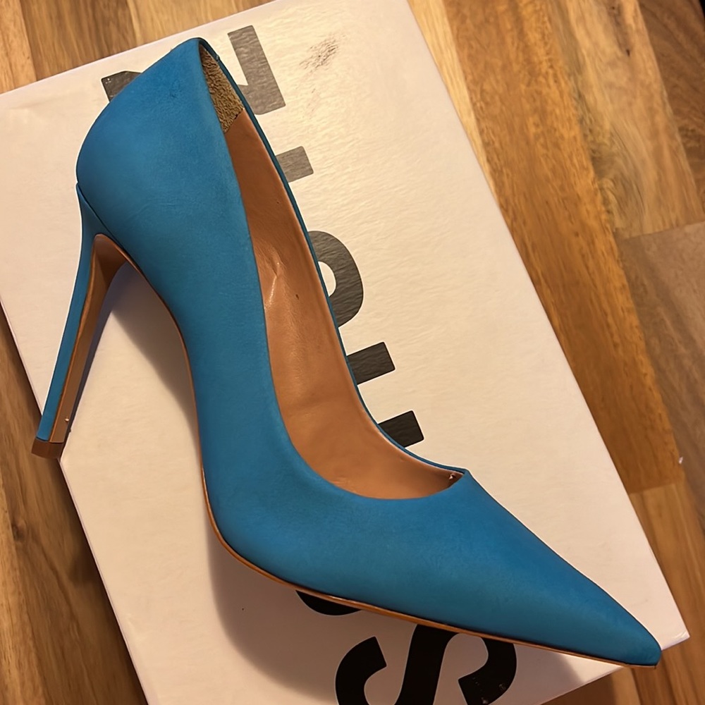Schutz “Lou” teal suede pumps BNIB - Picture 2 of 5